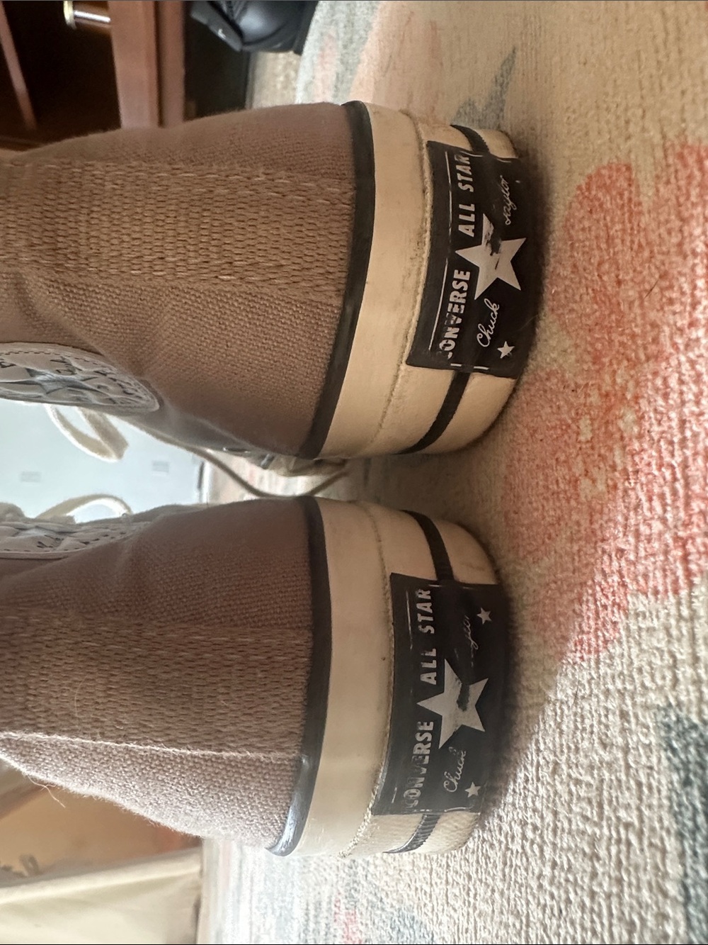 Converse 70s High Top Sneaker in Taupe Canvas with Cream Sole - Picture 3 of 4